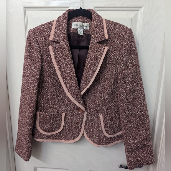 Jones NY Blush Tweed Jacket - Picture 6 of 7